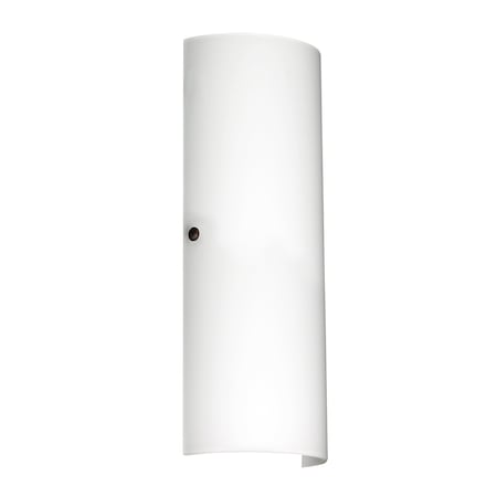 Besa Lighting Torre 18 Wall Sconce, Opal Matte, Bronze Cap Finish, 2x75W Incandescent 819307-BR